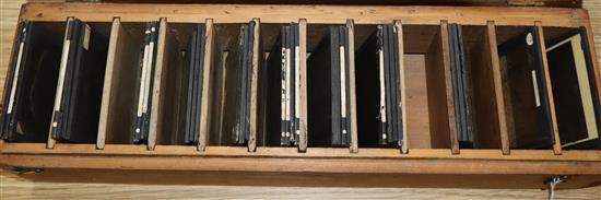 A quantity of magic lantern slides including naval, military, architecture and landscapes